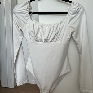 Princess Polly white long sleeve body suit